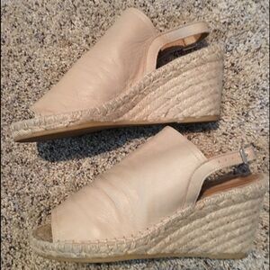 Topshop Tan Wedge Sandals - Size 9